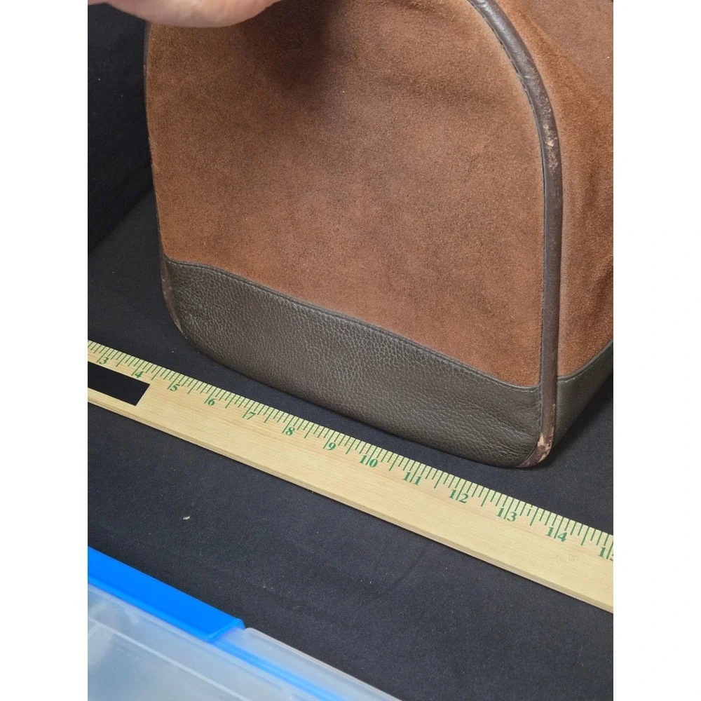 Marlboro Country Store 2003 Grit Gear Brown Suede Leather Duffel Bag Weekender